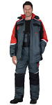 Костюм "Фаворит-Мега-РОСС"зимн. куртка дл.,п/к темн.серый с красн.,черн.и СОП 