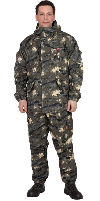 Костюм "Горка" демисезонный куртка, брюки КМФ Темный мультикам (тк.Рип-стоп) 