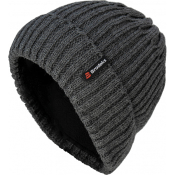 Шапка Brodeks fleece lining т.серый