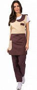 Фартук-сарафан Монро (тк.ТиСи), коричневый/бежевый