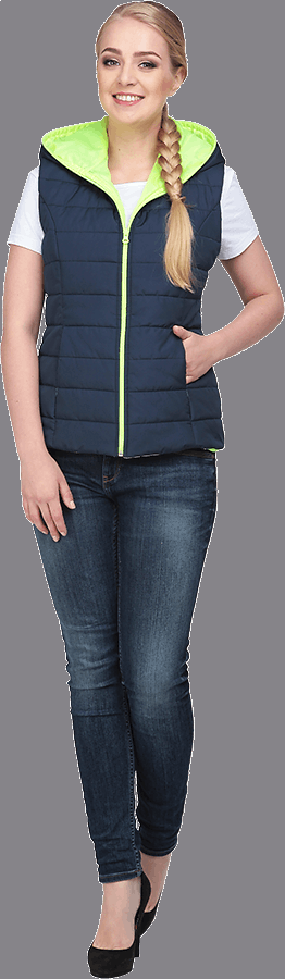 Жилет ФЬЮЖЕН  утепленный, т/синий , женский 