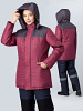 Куртка зимняя женская Снежана-Сакрин (тк.Дюспо), бордовый/т.серый 