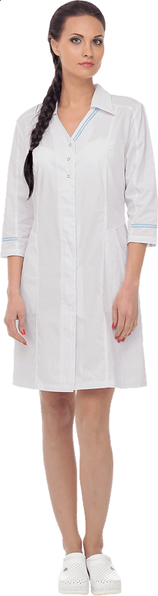 Халат "Гармония" белый с голубым