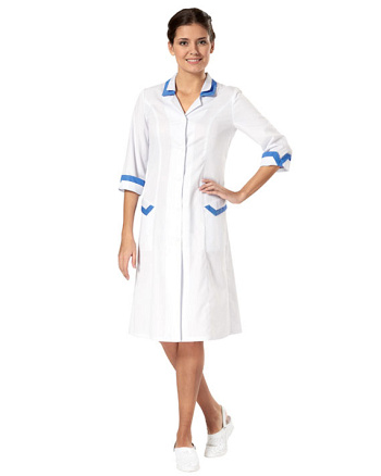 Халат "Новелла"(бел+голуб.)