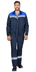 Костюм "МАСТЕР-РОСС" куртка кор.,п/к, тёмно-синий с васильковым и СОП
