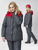  Куртка зимняя женская Снежана-Сакрин (тк.Дюспо), т.серый/красный 