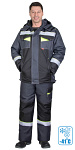 Костюм "ХОВАРД"-М зимний куртка дл.,брюки,т-серый с черным  СОП 50 мм 