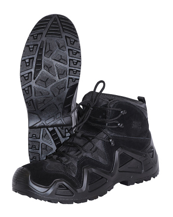 Ботинки "Дозор", замша (черные), ПУ-Нитрил 